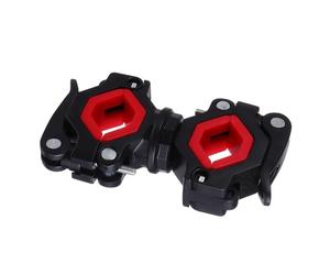 Hemobllo Supporto per Luce per Bicicletta Rotazione 360° in ABS e Ferro, Staffa per Torcia Elettrica, per Uso su Strada e Percorsi