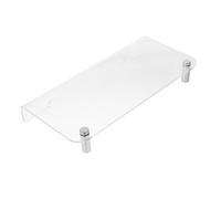Hemobllo Supporto per Monitor da Scrivania e Rialzo per Laptop in Acrilico e Metallo 40x20x5 Cm, Base per Computer Rialzata Salvaspazio per Ufficio e Casa, Organizzatore per Spazio di Lavoro Ordinato
