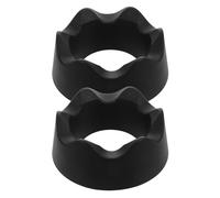 Hemobllo Supporto per Palloni da Basket e Calcio in Plastica Nera Base Rotonda Espositore 2 Pezzi Piattaforma Stabile per Esposizione Sportiva e Organizzazione in Casa o Sala Giochi