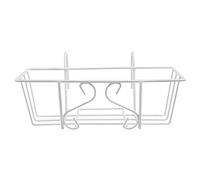 Hemobllo Supporto per Piante in Ferro da Appendere Rettangolare, Portavaso Sospeso Bianco Design Europeo, per Balcone, Davanzale e Giardino, Porta Fioriera Decorativo Spazio per Vaso