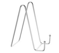 Hemobllo Supporto per Piatti in Ferro Argento Espositore Decorativo da Tavolo per Mostre e Musei, Stand Porta Piatto Robusto e Raffinato