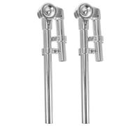Hemobllo Supporto per Tamburo Tom in Metallo Argento, Design Unico Sospeso Stabile, Coppia per Accessori Musica e Concerti, Struttura Leggera e Resistente