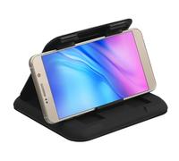 Hemobllo Supporto Telefono Veicolare in ABS e Gomma Nero, Stabile e Sicuro per Cruscotto e Console Centrale, Compatibile Tutti i Cellulari, Facile da Installare e Regolabile