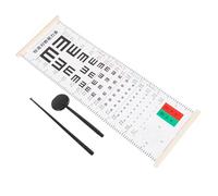 Hemobllo Tabella Visione da Parete in PVC Doppia Faccia con Puntatore Manuale in Legno Faggio per Test Oculistici Portatile e Leggero Adatta Scuole Ospedali e Uso Domestico