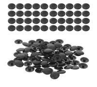 Hemobllo Tappi Coprivite Neri a Croce 10 MM 500 Pezzi Copritestine per Mobili da Cucina Coprivite Rotondi Impermeabili per Mensole e Armadi Copritappi per Viti a Croce Multifunzione per