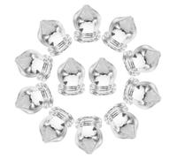 Hemobllo Tappo Terminale in Pp Argento 20 Pezzi Cappuccio Diametro Interno 10mm Facile da Installare per Bandiera per Palo Portabandiera per Bandiere da Giardino e Triangolari