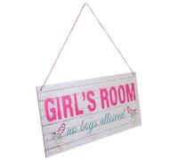 Hemobllo Targa in Legno Appesa per Stanza Bambina e Cameretta | Porte e Pareti, Robusta e Facile da Installare, Decorazione Versatile per Nursery e Camera