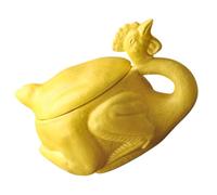 Hemobllo Tazza da Caffè in Ceramica Gialla da 220ml a Forma di Pollo, Design Semplice e Versatile per Ufficio e Caffetteria, per Tenere Caffè Caldo
