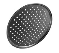 Hemobllo Teglia Tonda Microforata per Pizza Al Carbonio Forno e Barbecue Antiaderente per Uso e Professionale