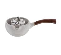 Hemobllo Teiera in Ceramica Bianca Stile Giapponese per Casa Bollitore da Tè Resistente Caldo e Freddo Piccolo e Vintage per Infusi e Tisane Rilassanti