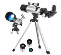 Hemobllo Telescopio Rifrattore Con Treppiede Regolabile Per Osservazioni Astronomiche e Pianeti e Facile Trasportare Per Principianti e