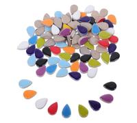 Hemobllo Tessere Ceramiche a Goccia per Composizioni Curvi | Ceramica Lucida e Levigata, per Fioriere e Vassoi, 200g, Uso Scolastico Colore Casuale
