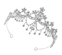 Hemobllo Tiara di Strass Argento per Sposa Corona Barocca da Sovrana Cristalli Diadema da Matrimonio Elegante per Cerimonie Feste e Cosplay Copricapo Principessa Raffinato
