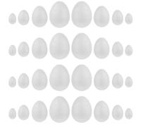 Hemobllo Uova di Pasqua Stimolano L'immaginazione 40 Pezzi in Schiuma Bianca e Non Si Deformano per Decorazioni Fai-da-Te Perfette per Halloween e Natale