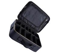 Hemobllo Valigetta Trucco Portatile Oxford Design a Scomparti e Manico, Borsa Cosmetici da Viaggio Elegante per Donna
