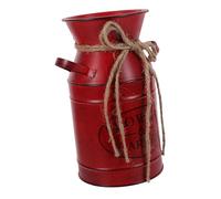 Hemobllo Vaso Vintage in Metallo Forma con Maniglia Secchiello per Fiori Decorazione da per e Giardino