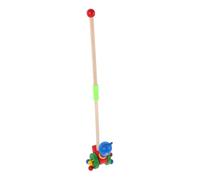 Hemobllo Wooden Walker Push Cart With Cute Animal Design Rounded Edges Comfortable Grip Handle Multifunctional Walking Toy For Boys And To Learn And Play