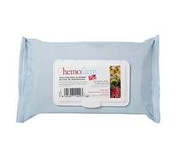 HEMOFARM PLUS - Salviettine umidificate dermatologiche individuali, lenitive e rinfrescanti, per le emorroidi, 60 unità, la confezione può variare