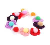 HEMOTON 1 Pezzo collare di fiori Vacanza colletti toelettatura animale domestico Carino razza collare per animali domestici colletto lavorato a maglia per animali domestici filato Colorato