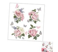 HEMOTON 1 Set Adesivo murale peonia carta da parati con fiori di rosa fiori foglie adesivi murali Home decor arredamento adesivo da parete fiore di peonia adesivi decorativi da parete pvc