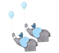 HEMOTON 1 Set Ornamenti Per Bambole Di Elefanti Torta Giocattolo Arredamento Figurina Topper Per Torte A Forma Di Elefante Statuetta Decorativa Di Elefante Resina 2 Pezzi