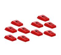 HEMOTON 10 Pezzi attacco stilo in alluminio ago stilo diamantato sostituzione dell'ago del vinile aghi per giradischi pickup grammofono stilo di ricambio ago dello stilo plastica rosso
