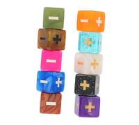 HEMOTON 10 pezzi Dadi Matematica Educativi in Resistenti con Segni di Calcolo per Gioco e Insegnamento Ragazzi e Ragazze per Attività Didattiche e Divertimento in Classe Colore Casuale