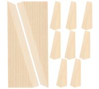 HEMOTON 10 Pezzi Fermaporta in Legno Beige a Cuneo 10x3x3 Cm Funzione Ammortizzante e Sicurezza, per Appartamenti e Scuole Come Paracolpi Porta Anticollisione