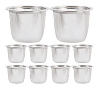 HEMOTON 10 Pezzi Fodera del Filtro della Teiera tè Sfuso Colino da tè Infusore di Condimento Infusore da Cucina per Zuppa Infusore per Teiera Extra Brew Acciaio Inossidabile caffè