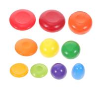 HEMOTON 10 pezzi Pietre in Legno Colorate per Gioco Educativo di Accatastamento per Prima Infanzia Stimola Creatività Coordinazione Occhio-mano e Riconoscimento Colori Gioco Interattivo