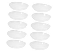 HEMOTON 10 Pezzi Tappetino per Vasi di Fiori Piattino Sottovaso per Bonsai Vivaio con Pentola Sottovaso per Piante Pentole per Le Piante Vassoio Circolare Saucer Plastica Bianca