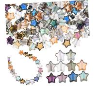 HEMOTON 100 Pezzi Perline in Vetro Design Unico e Versatile a Forma di Stella a Cinque Punte, Piccole Perline Lisce e Facili da Infilare, per Braccialetti e Feste