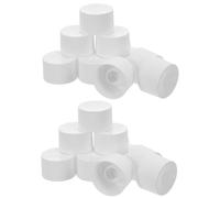HEMOTON 100pezzi Tappo per Dentifricio Filettatura Fine in Plastica Bianca Riutilizzabile per Dispenser da Bagno Copertura Superiore di Perdite per Tubetti di Dentifricio e Medicinali Faci