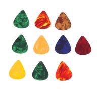 HEMOTON 10pezzi Plettro per Chitarra Colorato e Brillante per Chitarra Basso Ukulele Mandolino Banjo Realizzato in Celluloide Colore Casuale