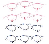 HEMOTON 12 Pezzi Braccialetti Regolabili Intrecciati per Donne Gioielli Artigianali con Messaggi Ispiratori Bracciali di Consapevolezza e Sostegno alla Salute Mentale Accessori Adattabili