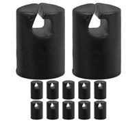 HEMOTON 12 Pezzi Cappucci Terminali per Pali Trampolino Neri in Plastica Resistente alle Intemperie Protezione estremità per Uso Esterno e Interno