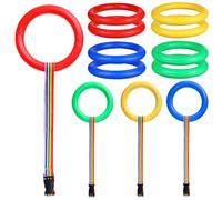 HEMOTON 12 Pezzi Corda Passeggio di Sicurezza con Manici a Forma di Anello Rotondo e Plastica, per Asilo e Scuola Elementare per Insegnare a Stare in Ordine