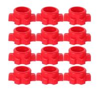 HEMOTON 12 Pezzi Morsetti Spinlock Rosso per Manubri Dadi in Plastica per Bilanciere Standard Collari Antiscivolo per Barra Esagonale Clip Peso per Allenamento Fitness Domestico