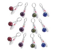 HEMOTON 12 Pezzi Portachiavi Bowling Decorativo Portachiavi Sportivi con Design Bowling Ciondolo per Zaino Compleanni e Speciali
