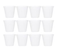 HEMOTON 12 Pezzi Vaso Controlla Radici Rotondo in Plastica PP Bianco | Negozio e Ufficio, Permeabile'acqua E'aria, Ventilato, Non Si Deforma Facilmente