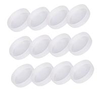 HEMOTON 12 Pezzi Vassoio Circolare Bianco Pianta Pentole Chiare Porta Vasi Sottovasi Vassoio di Drenaggio del Vaso di Fiori Vassoi per Vasi di Fiori Sottovaso Bianca Plastica
