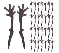 HEMOTON 120 Pezzi Corna di Cervo in Plastica ed Eleganti Decorazioni Leggere e Facili da Appendere, Rami Decorativi a Forma di Corna per Artigianato Natalizio per Feste e Casa