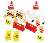 HEMOTON 14 Segnali Stradali per Bambini Mini Coni Stradali in Plastica Coni Stradali da Addestramento da 1 4 Pollici Segnali Stradali Mini Coni di Sicurezza Stradale per Micro Paesaggi