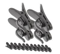 HEMOTON 15 Pezzi clip del microfono clip del cavo del microfono clip per microfono in plastica clip fisse per microfono accessori per microfono clip per il filo degli auricolari AbS Black