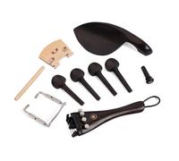 HEMOTON 15pezzi Accessori per Violino in Ebano Cordiera Mentoniera Puntale Budello Piroli Parti per Violini Fai da Te