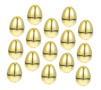 HEMOTON 15pezzi Decorazioni per Uova Pasqua Artificiali Finte Riutilizzabili Design Realistico Uova Pasqua in Vuote Riempibili Decorazioni Pasquali Riempitivi per Cestini Pasquali