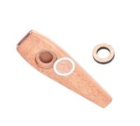 HEMOTON 1pezzi Kazoo in Legno Per Ukulele Chitarra Strumenti Musicali in Legno Cachi Semplice Struttura Membrana Sostituibile Pregiato Forte Risonanza