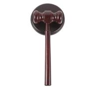 HEMOTON 1set Martelletto Legno per Giudici e Avvocati Hammer Elegante e Leggero con Base per Aste e Cerimonie Legali Ottimo per Studenti di Giurisprudenza