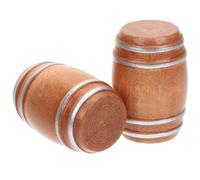 HEMOTON 2 mini barile di birra in miniatura, casa delle bambole, bottiglie di vino, in legno, in miniatura, per scene