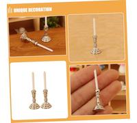 HEMOTON 2 Miniature Candela in Plastica per Dollhouse Accessori per DIY Modelli Dettagliati e Realistici per Decorazioni Casa in Miniatura